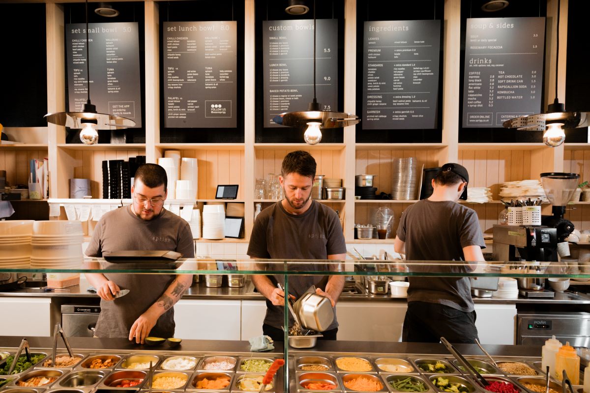 Tom and team at salad bar 2.jpg